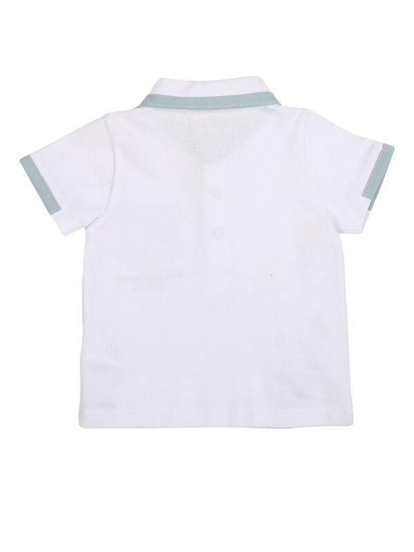 Boys White Short Sleeve Solid Polo image number 1